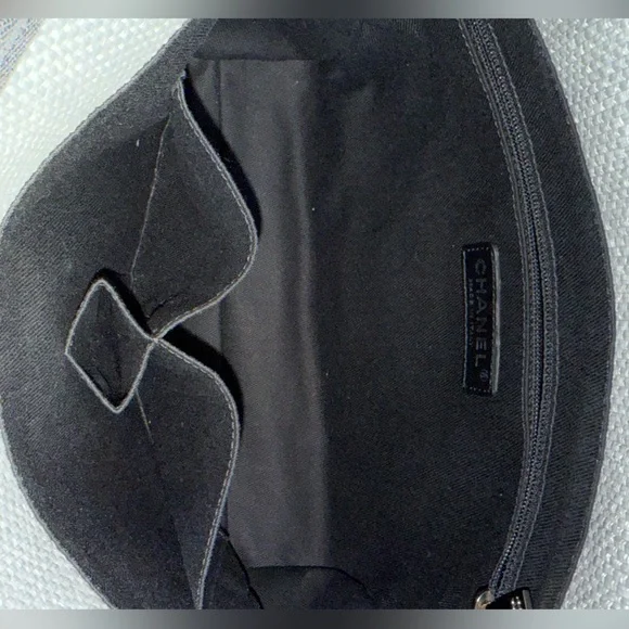 💎AUTHENTIC CHANEL GRAY RAFFIA DEAUVILLE MESSENGER BAG/SHOULDER BAG/CROSSBODY-EUC - Picture 5 of 17